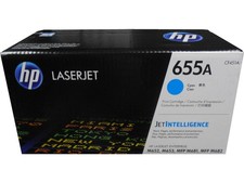 HP CF451A 655A Cyan Toner Cartridge Genuine OEM Original