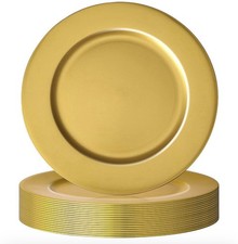 18pcs Gold Plastic Plates party wedding