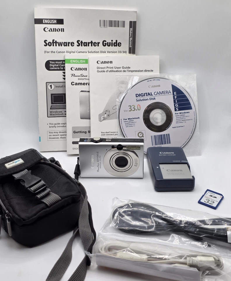 Canon PowerShot SD1100 IS DigitalCamera ELPH 8.0 MP Complete in Box MINT! (B14) - Image 2 of 4