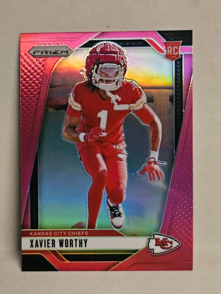 XAVIER WORTHY ROOKIE PINK PRIZM 2024 PANINI #399 RC CHIEFS