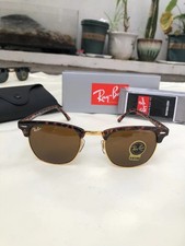 Ray-Ban RB3016 Clubmaster Sunglasses Brown Frame with Neutral Brown Lenses