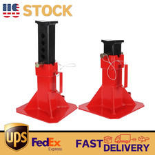 2pcs 22 Ton Heavy Duty Pin Type Professional Car Jack Stand With Lock Red