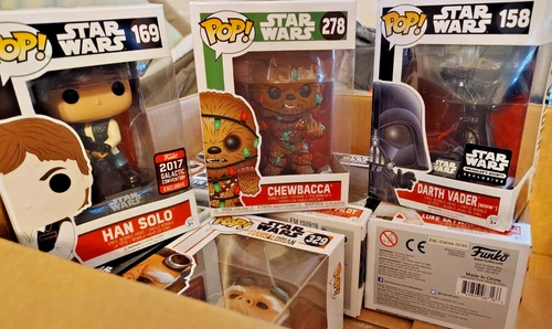 Cheap lot of 8 Star Wars Funko Pop! Maul, Grogu, Han, Vader, Exclusive pops