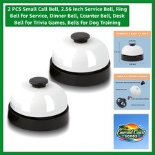 Set of 2 Elegant 2.56 Inch Service Bells - Perfect for Dinner  Dog Training