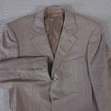 Ermenegildo Zegna Sport Coat Mens 40R Brown Silk Wool Mark Shale Blazer Stretch