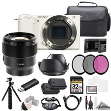 Sony ZV-E10 White Body  Sony FE 85mm f/1.8 Lens 32GB  3 PC Filter- Kit