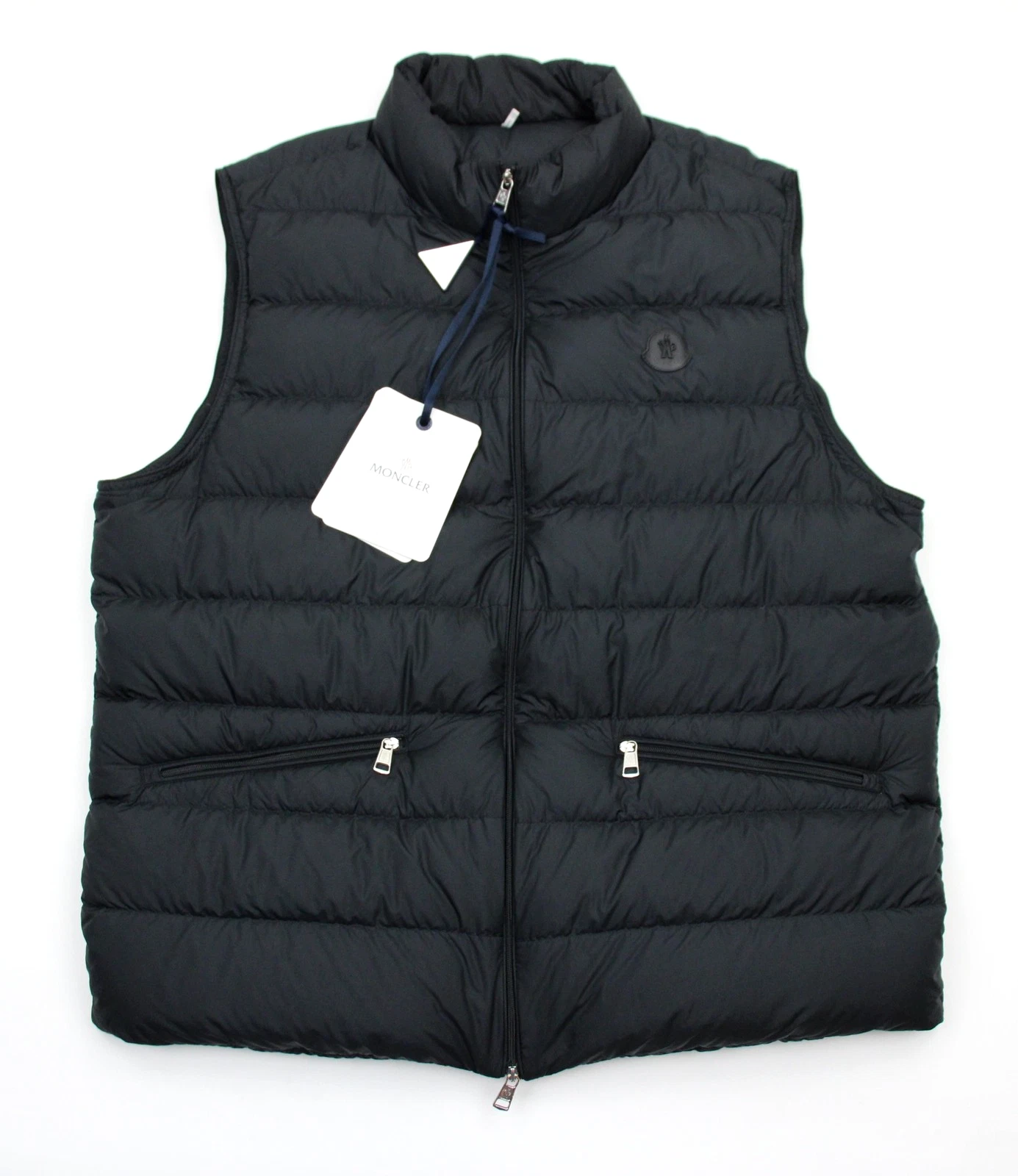 Moncler — Moncler Treompan Vest Mens 2XL Black Down Quilted Puffer Zip J20911A00107 Gilet