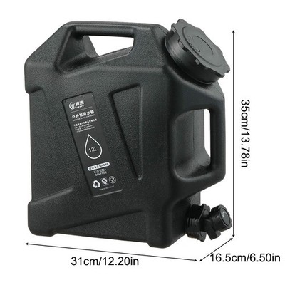 12L Emergency Water Container with Spigot 3 Gallon Camping Water Storage Jug