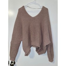 Womans Oversized Sweater Brown Size S/M