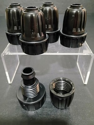 QfwsfcTrenz 1/2'' Plastic Hose Barb Threaded Quick Connect Couplers - 5 Pack