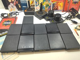 Vintage ATARI System Controllers Joy Sticks + Games Manuals UN-Tested 'AS-IS'