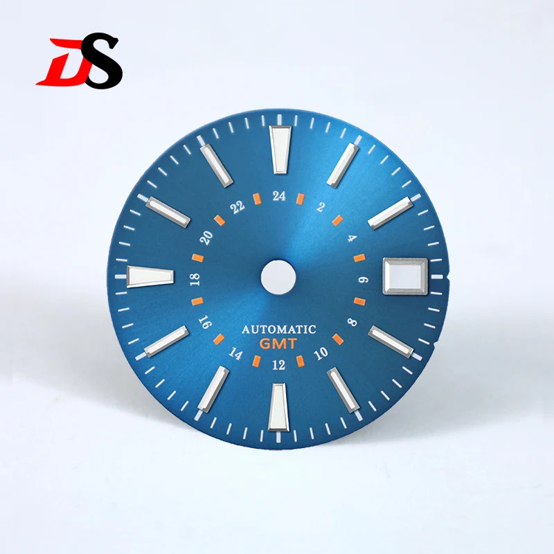 Quadrante Orologio In Meteorite Naturale 28,5mm Per Movimento NH35/36 Con Lume BGW9