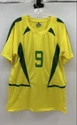 Hofsm Mens Yellow Green Ronaldo 9 Short Sleeve Signed Soccer Jersey Size XL