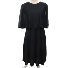 Womens Valentino VALENTINO One Piece Sleeveless Midi Long Silk L Black