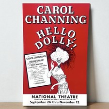 Carol Channing & Eddie Bracken Signed Hello Dolly 1978 National Theatre Poster