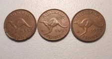 Australia Penny Lot: 1952, 1953, 1955