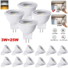 3W=25W MR11 GU4 LED Light Bulbs Spotlight Warm/Cool White No Flicker AC/DC12V UK