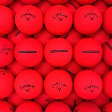 50 Callaway SuperFast Matte Red Bulk Lot Used Golf Balls 5A Mint