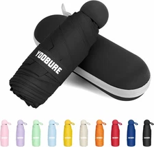 Yoobure Travel Umbrella Portable Compact Umbrellas, Pocket Mini for Black 