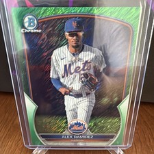 2023 Bowman Chrome Shimmer Green /99 Refractors #BCP211 Alex Ramirez METS