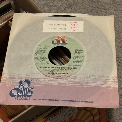 Maureen McGovern - We May Never Love Like This Again 45 Rpm Promo Record