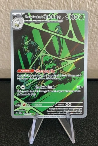 Pokemon TCG: Team Rocket's Spidops 187/182 Sv10: Destined Rivals Holo