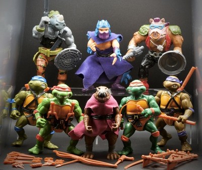 Vintages Playmates Teenage Mutant Ninja Turtles TMNT Action Figure Lot 1988 1989