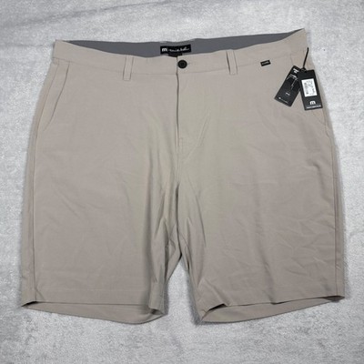TravisMathew Starnes Shorts Mens 42 Khaki Performance Golf Stretch 1MQ081