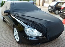 Satin Autoabdeckung Mercedes S?Klasse W220 mit Spiegeltaschen SBM0114