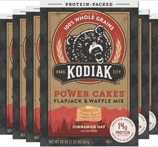 Kodiak Cakes Protein Power Cakes, Pancake  Waffle Mix Cinnamon Oat 20 oz 6Ct 