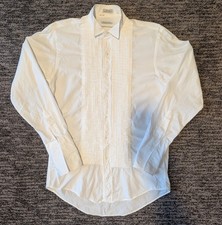 Christian Dior "Le Cachet de Dior" Men's Pleated Formal Dress Shirt Size Small