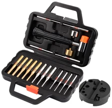 Punch Set w/ Brass, Roll Pin, Steel Punches, Hammer, Bench Block & Storage Case