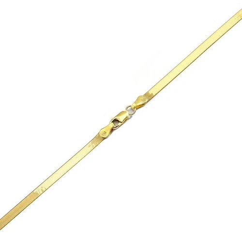 14k Yellow Gold 2.8 MM Flexible HERRINGBONE 10" Chain Anklet Bracelet 2.9 GRAMS - Imagen 1 de 1