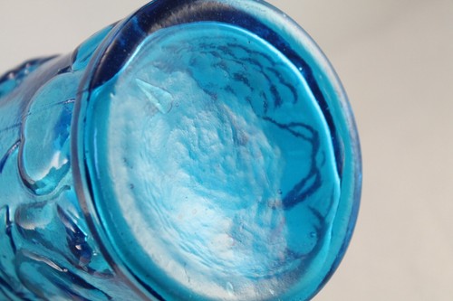 Mid-Century Italian Empoli Turquoise Art Glass Fruit Bottle Decanter 1960's - Picture 9 of 15