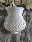 Hobnail Milk Glass Lamp Shade Wall Sconce Chimney 1960s Vintage 5 1/2"