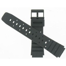 Casio Man's 20mm Black PVC/Rubber Watch Band 70613986