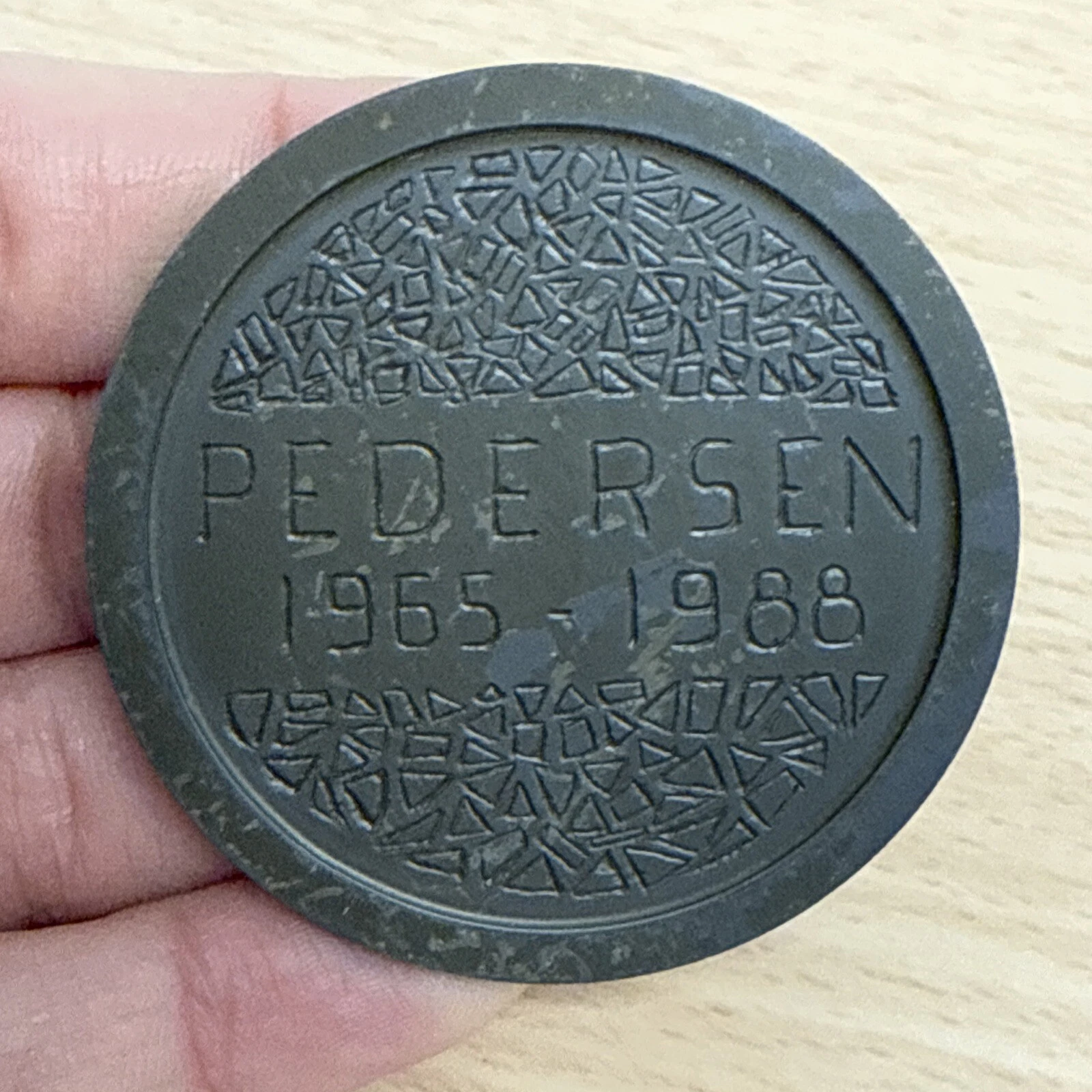 Médaille Pedersen 1965 1988 Raymon Barre 28 11 1988