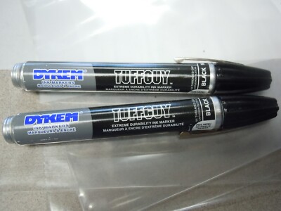 DYMON 44203 Tuff Guy General Purpose Heavy Duty Permanent Marker, Black lot of 2