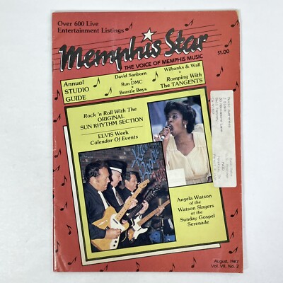 Vintage MEMPHIS STAR Magazine August 1987   Originial Sun Rhythm Section