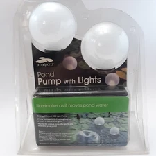 Smartpond Pond Pump 300 Gph Floating LED Lights MFBX500 Real Glass