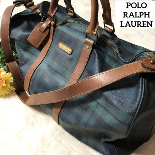 Polo Ralph Lauren Boston Bag Handbag Check 2Way z706 - Picture 1 of 12