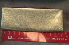 Vintage H L Harry Levine Clutch Purse -Gold Sparkly Leather GREAT