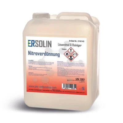 ERSOLIN Nitroverdünnung 5L Verdünnung Lackverdünner Waschverdünnung sehr ergiebig