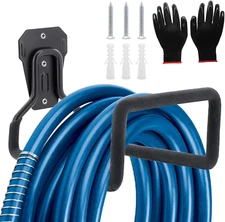 1 Pack Garden Hose Holder, Hose Reel Heavy Duty Hose Hanger, Wall Mounted Water 