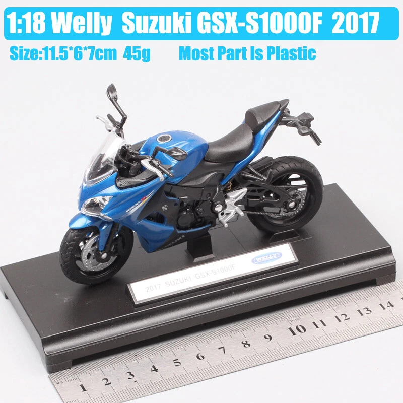 1:18 Welly 2017 Suzuki GSX-S1000F GSX S1000F motorcycle model Diecast Toy Bike - Image 2 of 4