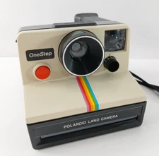 Vintage 1970's Polaroid ONE STEP RAINBOW Instant Film Land Camera SX-70 Clean!