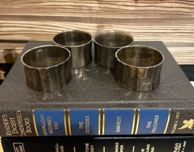 Antique Sterling Silver Napkin Rings, a Mixed Set of Six at
