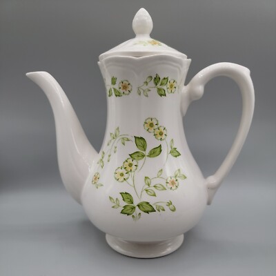 Vintage 1970s SEARS ''Petite Flora''  Floral Ironstone Japan 9'' Tall TEAPOT.