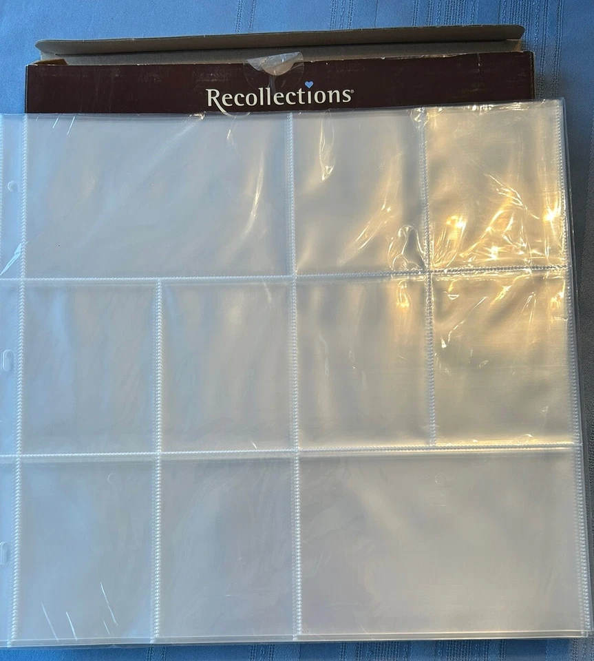 Solo recambios de álbum nuevos RECOLECCIONES.  50 hojas transparentes 12 x 12. SIN postes extendidos. Foto 3 de 3