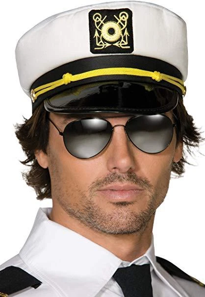 Smiffys капитанов крышка ткани ПВХ пик взрослых унисекс шляпа костюм для Хэллоуина 122 - Изображение 2 из 3